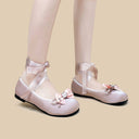 Ultra Pretty Kitty Bow Satin Ribbon Ballet Flats - Women's Bobo's House 