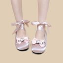 Ultra Pretty Kitty Bow Satin Ribbon Ballet Flats - Women's Bobo's House 
