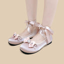 Ultra Pretty Kitty Bow Satin Ribbon Ballet Flats - Women's Bobo's House 