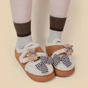 Ultra Soft Bears and Bows Velcro Strap Plush Shoes - Women's Bobo's House 