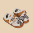 Ultra Soft Bears and Bows Velcro Strap Plush Shoes - Women's Bobo's House 
