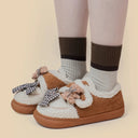 Ultra Soft Bears and Bows Velcro Strap Plush Shoes - Women's Bobo's House 