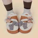 Ultra Soft Bears and Bows Velcro Strap Plush Shoes - Women's Bobo's House 