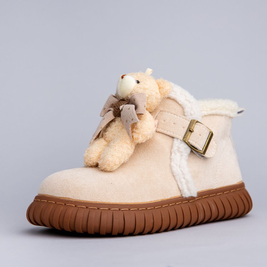 Ultra Soft Plush Teddy Bear Ankle Boots - Women&#39;s Bobo&#39;s House 