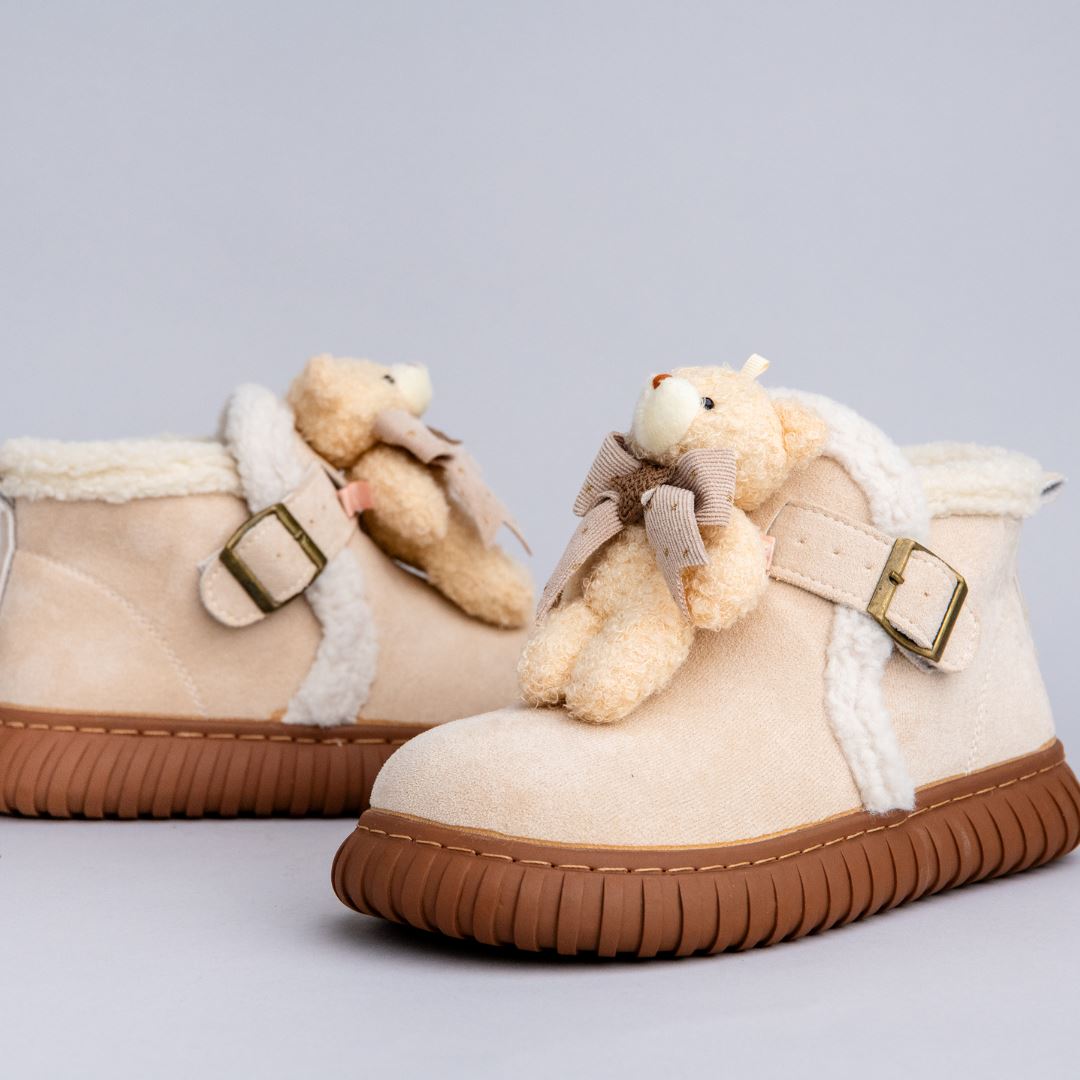 Ultra Soft Plush Teddy Bear Ankle Boots - Women&#39;s Bobo&#39;s House 