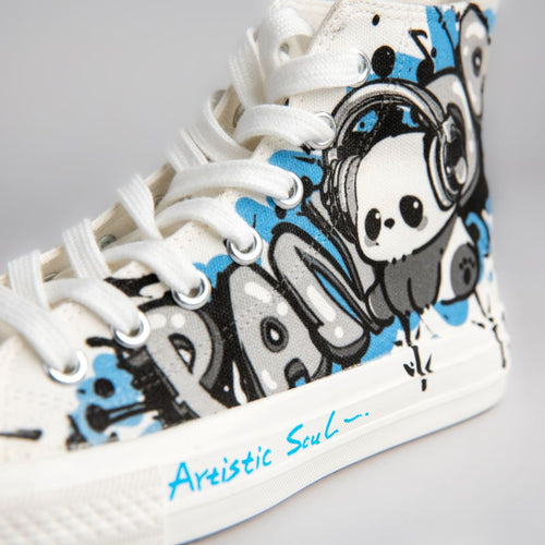 Urban Style Panda High Top Canvas Shoes - Women's Bobo's House M 3 | W 5 | EU 35 