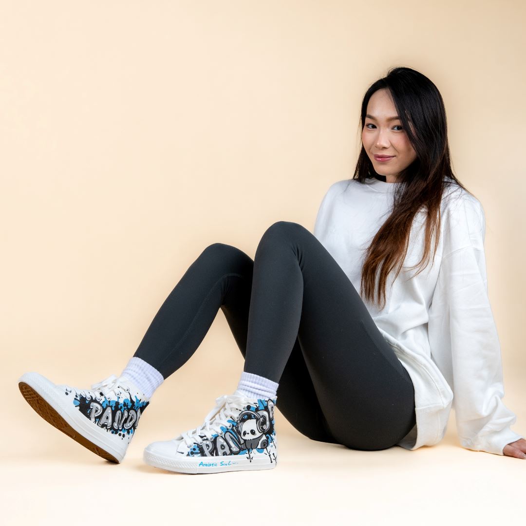 Urban Style Panda High Top Canvas Shoes - Women&#39;s Bobo&#39;s House 