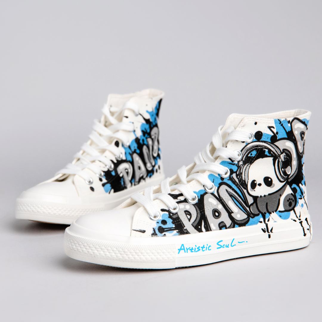 Urban Style Panda High Top Canvas Shoes - Women&#39;s Bobo&#39;s House 