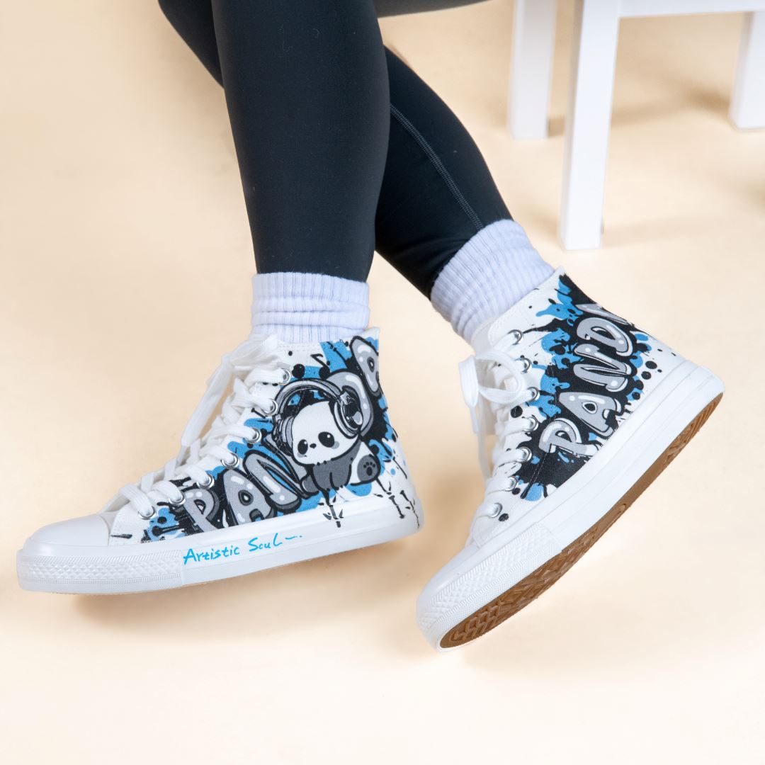 Urban Style Panda High Top Canvas Shoes - Women&#39;s Bobo&#39;s House 