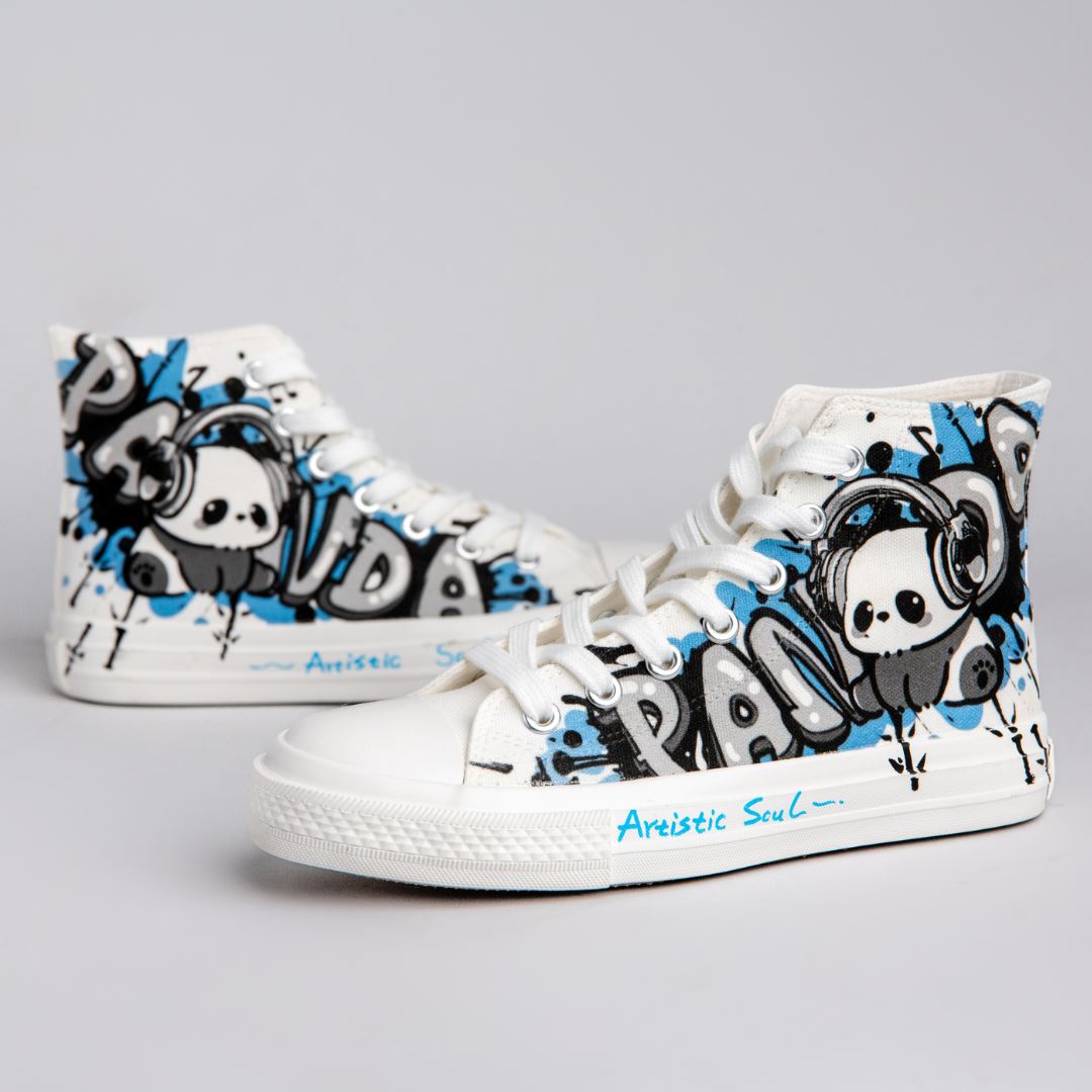 Urban Style Panda High Top Canvas Shoes - Women&#39;s Bobo&#39;s House 