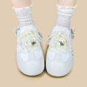 Wildflower Lace Bow Casual Sneakers – Women’s Butterfly Bobo's House 