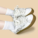 Winter Kawaii Snowflake Low Top Mesh Sneakers - Unisex Floral Bobo's House 
