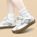 Winter Kawaii Snowflake Low Top Mesh Sneakers - Unisex Floral Bobo's House 