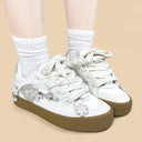Winter Kawaii Snowflake Low Top Mesh Sneakers - Unisex Floral Bobo's House 