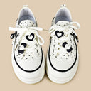 Y2K Heart Bunny Polka Dot Platform Canvas Sneakers – Women's Bunny Bobo's House 