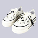 Y2K Heart Bunny Polka Dot Platform Canvas Sneakers – Women's Bunny Bobo's House 
