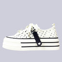 Y2K Heart Bunny Polka Dot Platform Canvas Sneakers – Women's Bunny Bobo's House US 5 | EU 35 