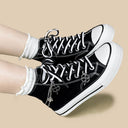 Y2K Lucky Clover Chain High Top Canvas Shoes - Unisex Bobo's House 
