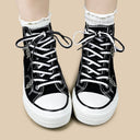 Y2K Lucky Clover Chain High Top Canvas Shoes - Unisex Bobo's House 