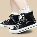 Y2K Lucky Clover Chain High Top Canvas Shoes - Unisex Bobo's House 