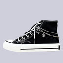 Y2K Lucky Clover Chain High Top Canvas Shoes - Unisex Bobo's House M 3 | W 5 | EU 35 