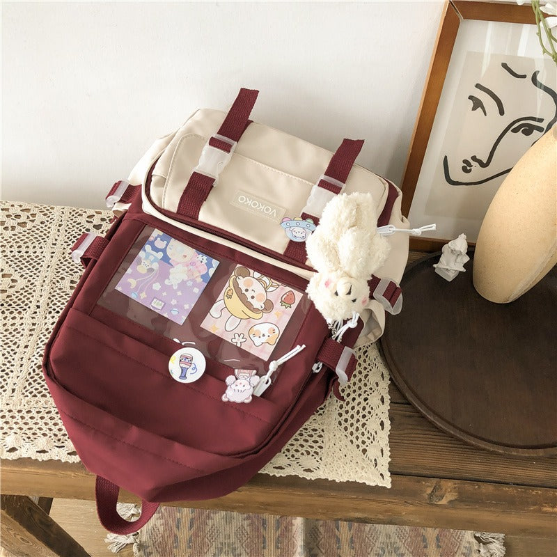 Adorable Front Pockets Large Canvas Backpacks - Bobo's House