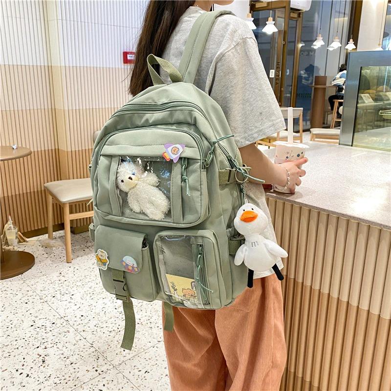 Adorable Front Pockets Large Canvas Backpacks - Bobo's House