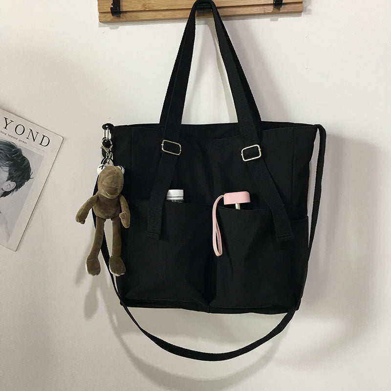 Adorable Solid Color Large Capacity Shoulder Bag
