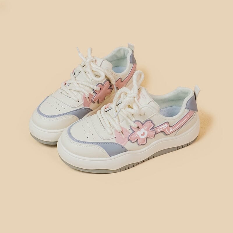 Amy and Michael Lovely Girls Students Flat Casual Sneakers Low Top Kawaii Shoes Female White Board Shoes Woman Vulcanize Shoes Bobo&#39;s House 