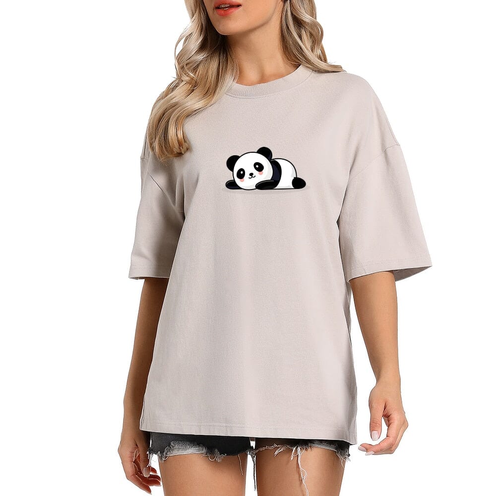 Bam Bam the Panda Oversized Drop Shoulder T-Shirt 0 Bobo&#39;s House Concrete XS 
