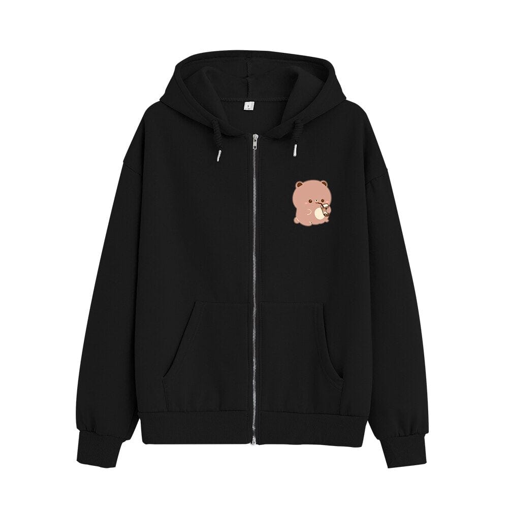 Soft black cheap zip up hoodie