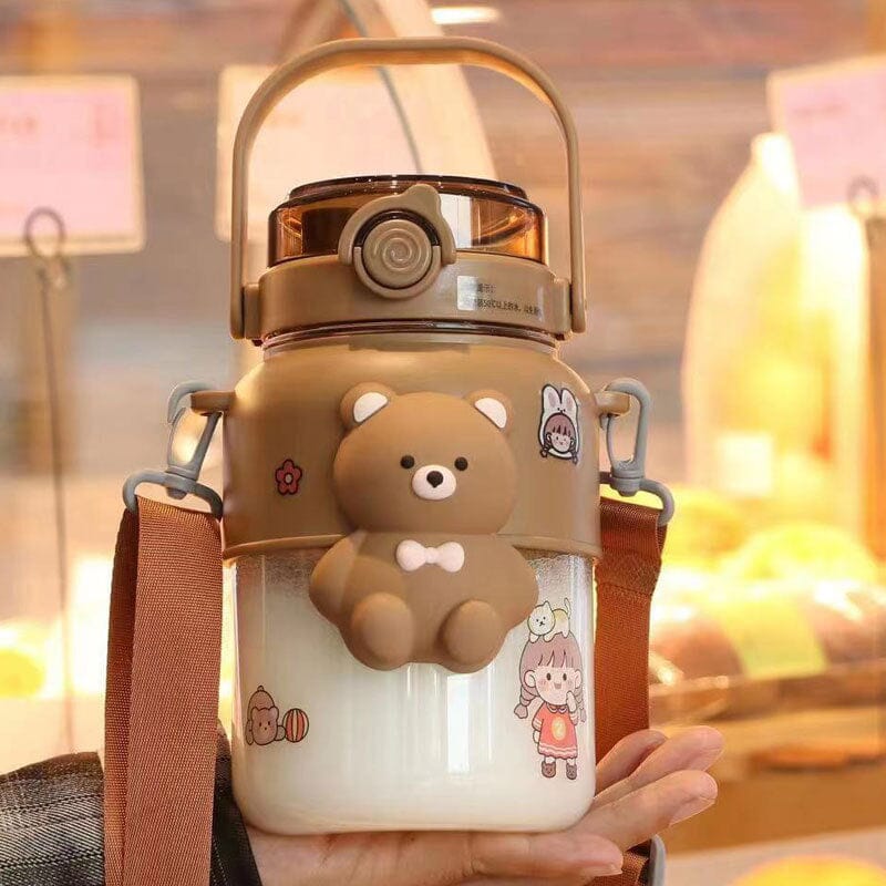 Bear-y Cute Beige and Brown Ceramic Cups - 500 ml - Bobo's House