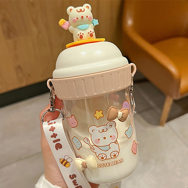 Cute Bear & Bunny Thermos Mug – Kore Kawaii