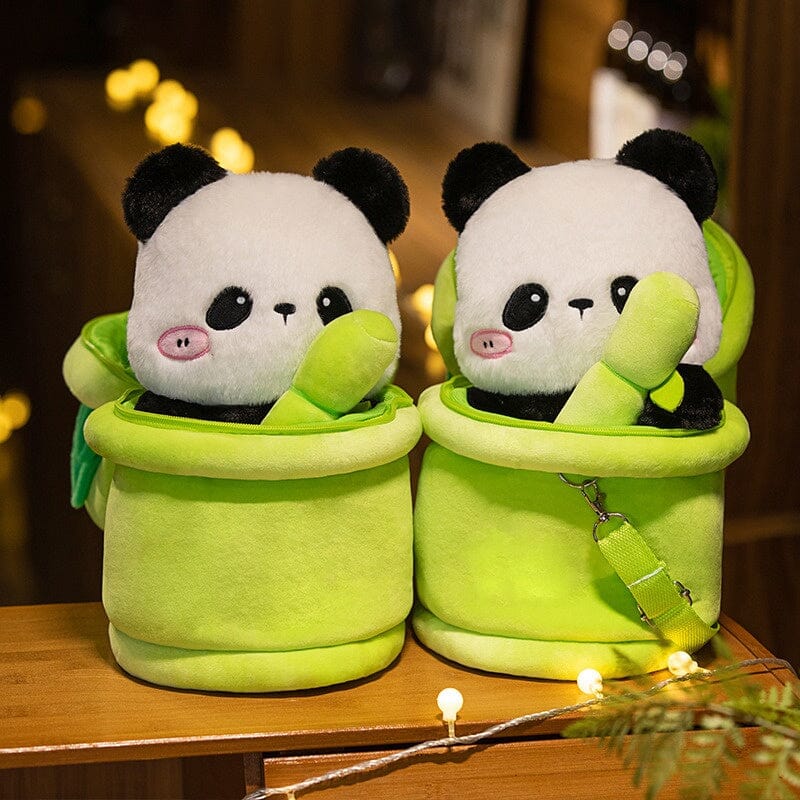 Peekaboo Panda Bamboo Plushie - 30 cm Pillows Bobo&#39;s House 