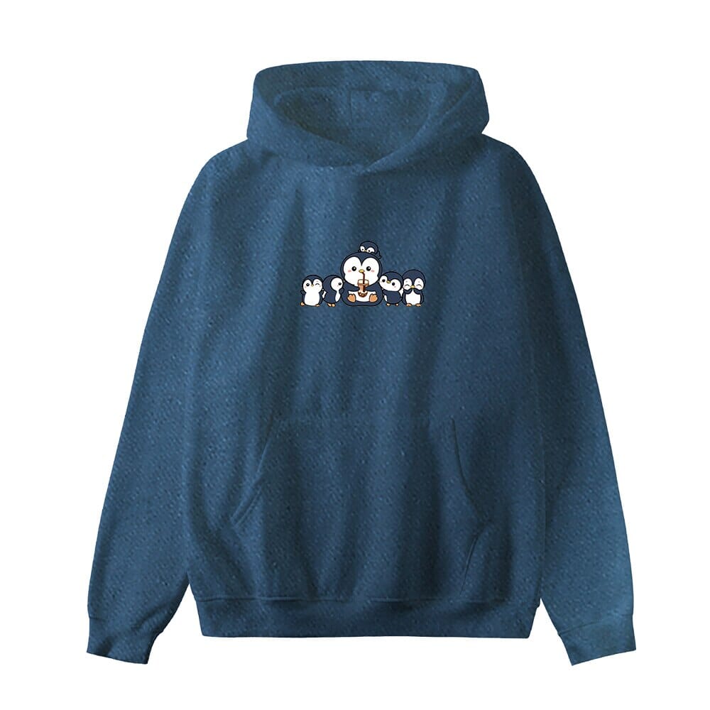 Penguin and Friends Oversized Soft Hoodies 0 Bobo&#39;s House Deep Blue S 