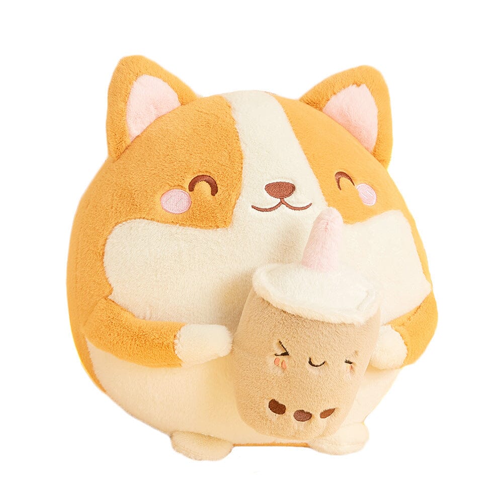 Ultra Chubby Boba Lovin Corgi Plushies - 30 Cm - Bobo's House